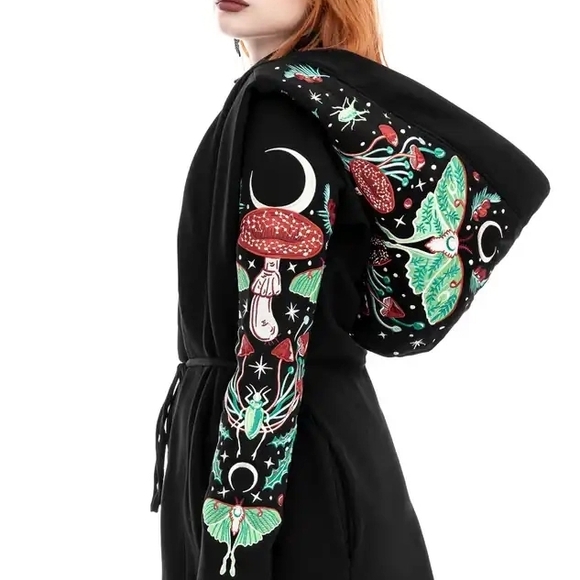 Restyle Jackets & Blazers - Restyle Witchy Cottagecore Hoodie Autumnal Equinox Gothic Oversized Hoodie XL
